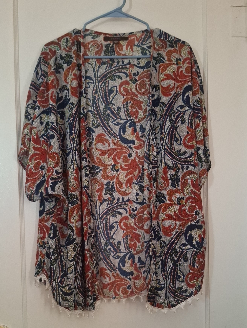 Fever Paisley Tunic Red & Blue XL